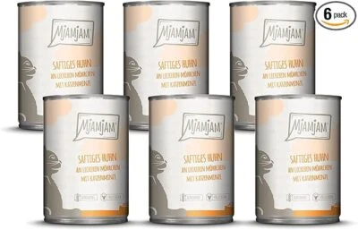 MjAMjAM - Premium Nassfutter für Katzen - saftiges Huhn an leckeren 6e Pack