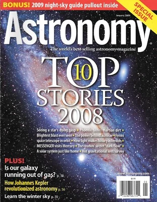 Astronomy Magazine Jan 2009 Top Stories 2008 Galaxy Johannes Kepler Winter Sky - Image 1 of 4