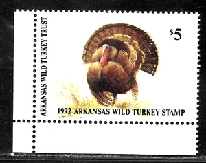 HICK GIRL-BEAUTIFUL M.N.H. 1992 STATE OF ARKANSAS TURKEY HUNTING A4343 - Picture 1 of 2