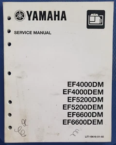 Yamaha Generator EF4000DM,EF5200DM,EF6600DM,DEM Service Manual         1 - Picture 1 of 10