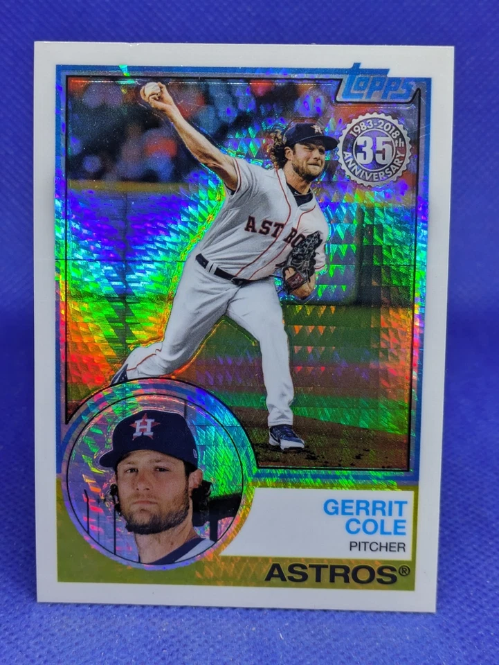 2018 Topps Chrome Gerrit Cole 1983 35th Anniversary Prism Refractor #113 Astros - Image 1 of 1