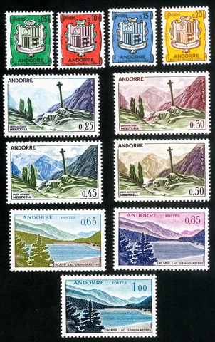 Andorra Stamps # 143-53 MNH VF Scott Value $70.00 Cover
