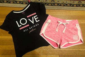 Girls lot of 2 Justice Shirt Shorts Set Size:6/7/8 NEW/NWT - Picture 1 of 5