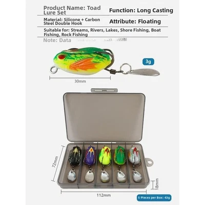 Weicher Silikon Mini Köder mit Doppel Stachelhaken Schwimmdesign für Amseln - Bild 1 von 4