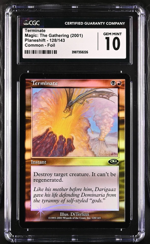 TERMINATE Planeshift Foil C CGC 10 MTG [Nostalgium] - Image 1 of 2