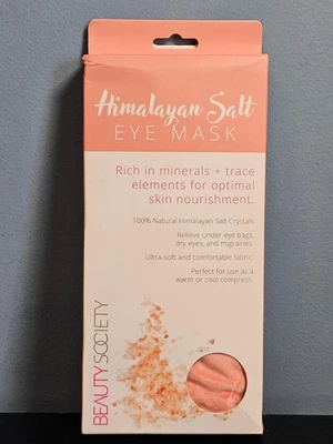 Beauty Society Himalayan Salt Eye Mask  New in Box! Use as Warm or Cool Compress - Image 1 of 4