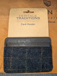 Brand New Heritage Traditions Wallet Tweed Card Holder Coin Sleeve - Picture 1 of 7