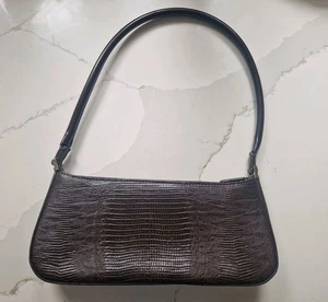 Vintage Schultertasche Y2K 2000er Nine West braun Kroko Style - Bild 1 von 8