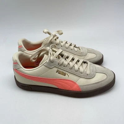 Puma Sneakers Womens 9.5 Club II Era 401001-10 Beige Pink Casual Athletic Shoes - Image 1 of 4