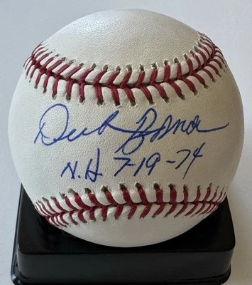 Dick Bosman 7-19-1974 Cleveland Indians No-Hitter Autographed ML Baseball COA - Image 1 of 2