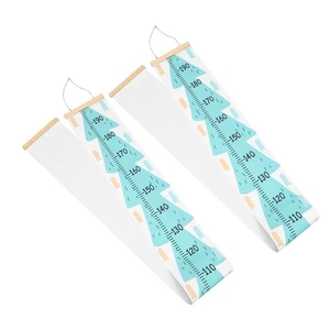 2 Pcs Height Ruler Hanging Picture Child Baby Growth Chart for Wall - Picture 1 of 12