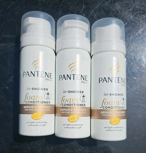 3x Pantene Pro-V In-Shower Foam Repair Protect Hair Conditioner 50ml Travel Size - Picture 1 of 1