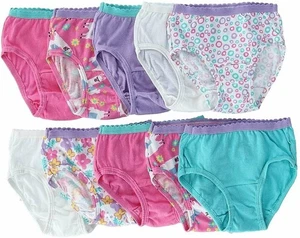 Fruit of the Loom Toddler Girls 10 Pack Assorted Cotton Brief Underwear, 4T/5T, - Picture 1 of 7