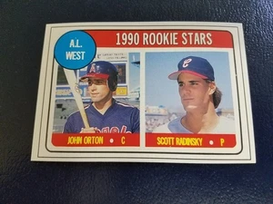 John Orton Scott Radinsky Angels 1990 Baseball Cards Magazine White Border - Picture 1 of 2