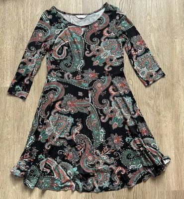 Vestido skatista com estampa de paisley BHS - Tamanho UK 16 - Envio rápido - Imagem 1 de 4