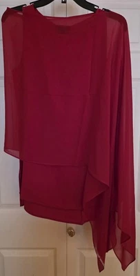 NUEVO CON ETIQUETAS XXS Eileen Fisher rojo tanque y envoltura Foto 1 de 4