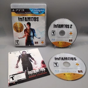 Infamous Collection 1 & 2 (Sony Playstation 3, 2012) Complete CIB PS3 Tested - Picture 1 of 24
