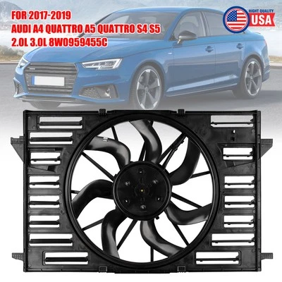 OEM Radiator Cooling Fan Assembly For 2017-2021 Audi A4 allroad Quattro L4 2.0L — 第 1/4 张图片