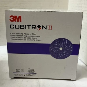 3M 31486 Cubitron II Hookit Purple Clean Sanding Abrasive Disc 6 in Qty 50 - Picture 1 of 2