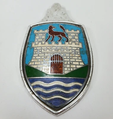 Insignia de capó emblema original Volkswagen Wolfsburg de colección para VW Beetle 1951-60 Foto 1 de 4