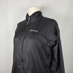 Marmot Black Windbreaker Women's L Packable Lined Jacket Cycling Hiking Outdoors - Picture 1 of 8