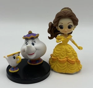 Q Posket Disney Belle gelbes Kleid Figur Ms. Pots & Chip Die Schöne und das Biest - Bild 1 von 4
