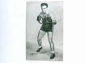 Marcel Cerdan French World Middleweight Boxing Exhibit Card BC27 - Picture 1 of 2