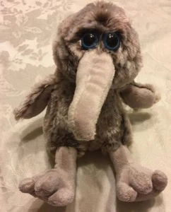 RARE 7" Stickybeak Bird Plush Gray Tan Blue Eyes Wild Baby Ostrich New Zealand - Picture 1 of 7
