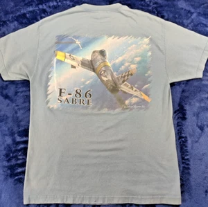 Vintage 90s F-86 Sabre T-Shirt Mens Large Graphic US Military Fighter Jet RARE - Picture 1 of 10