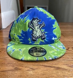 Mlb Minor League Baseball Tie Dye fitted Cap Hat Multicolor Size 8 1/8 New Era - Picture 1 of 11