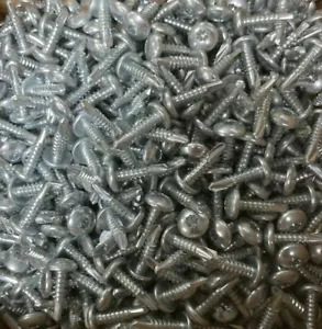 1000 Cargo #10 x 3/4" Zinc Screw Enclosed Skin Sheet Metal Panel Trim Self Tap - Picture 1 of 3