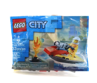 LEGO City Fire Rescue Water Scooter 30368 Polybag Set New Sealed - Image 1 of 4