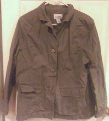 Mujer SONOMA~CHAQUETA MILITAR OLIVA~TALLA XL~NUEVO~ Abrigo Utilitario Verde Ejército Foto 1 de 4