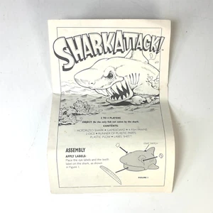 Vtg 1988 Milton Bradley SHARK ATTACK Board Game INSTRUCTION MANUAL Replacement - Picture 1 of 1