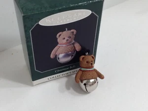NEW! Hallmark Christmas Bells 1998 Mini Ornament Teddy Bear - Picture 1 of 2