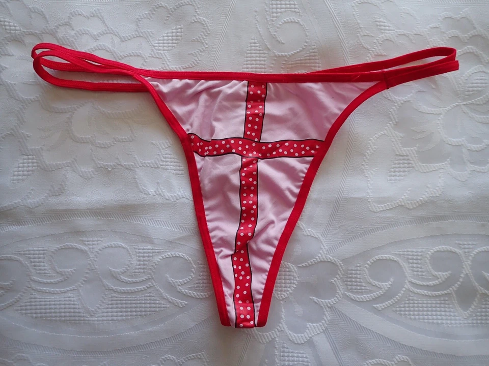 FLIRTITUDE, Tanga Talla L, Color Rojo y Rosa, Lunares Foto 1 de 2