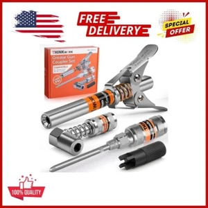 Grease Gun Coupler, Double Handle Extra Reach Upgrade, Strong Lock on Greases - Picture 1 of 24