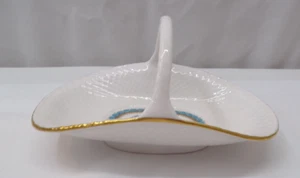 Spode Porcelain Handled Basket Gold Rimmed Flowers Fine Bone China England - Picture 1 of 6