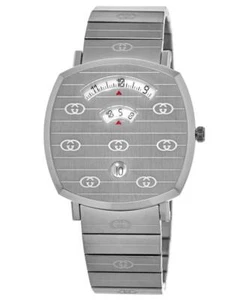 Nuevo reloj para mujer Gucci Grip 35 mm esfera plateada acero YA157401 - Imagen 1 de 3