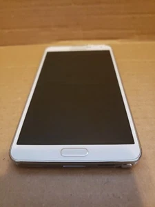 Samsung Galaxy Note 3 white, it doesn't turn ON, broken back side, PartsOrRepair - Picture 1 of 12