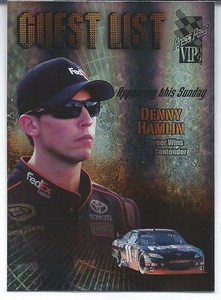 2009 Press Pass VIP GUEST LIST #GL24 DENNY HAMLIN NASCAR Racing Cup #24/25