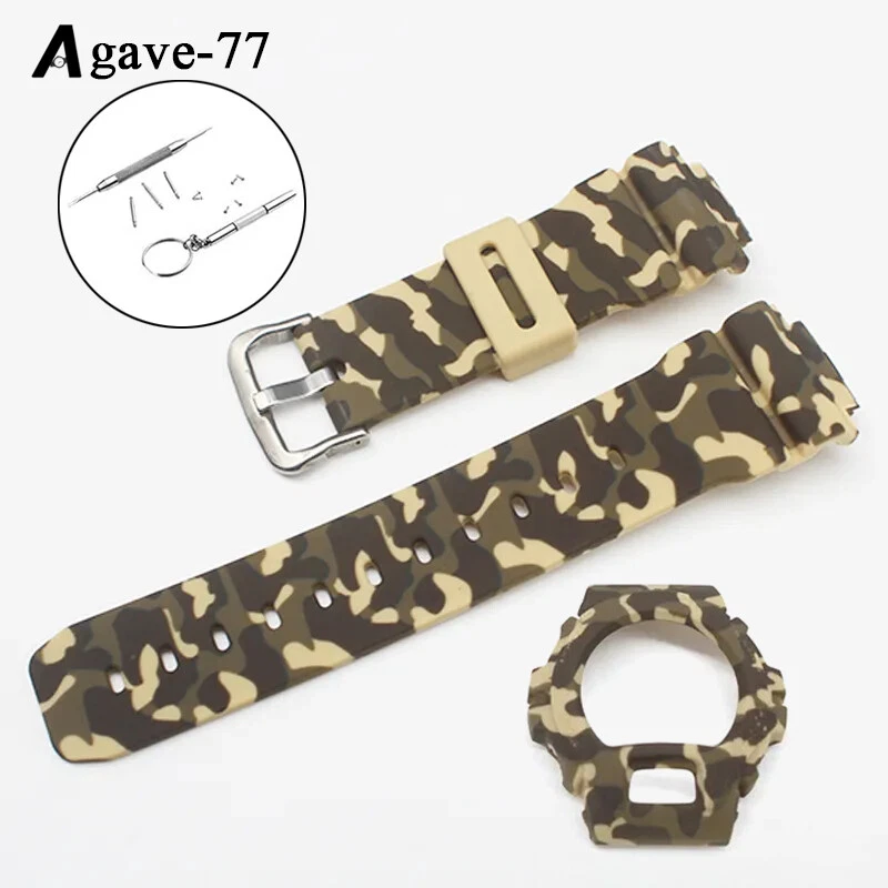 Correa y bisel de reloj de camuflaje para Casio G-shock Dw-6900/6930 Dw6600 correa deportiva Foto 1 de 4