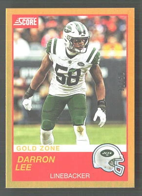 2019 Score #161 Darron Lee Gold Zone #/50 - Image 1 of 2