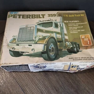 Vintage AMT 1/25 PETERBILT 359 Truck Plastic Model Kit #T501 Incomplete - Picture 1 of 9