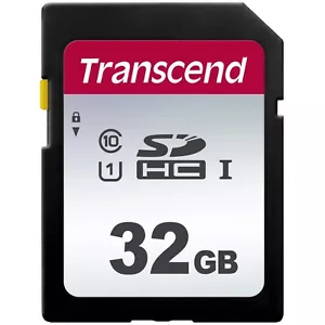 Transcend 32GB UHS-1 Class 10 SDHC Memory for Nikon D5500 D7100 D7500 D3400 D850 - Picture 1 of 2