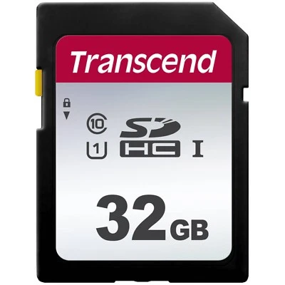Transcend 32GB UHS-1 Class 10 SDHC Memory for Nikon D5500 D7100 D7500 D3400 D850 - Image 1 of 2