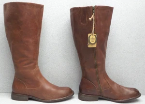 BORN BROWN LEATHER EQUESTRIAN RIDDING BOOTS (F71062 COH19) WOMENS SZ 10M-WC NEW - Imagen 1 de 24