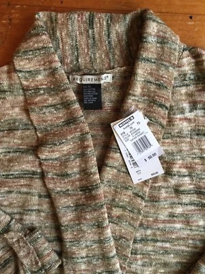 Nuevo con etiquetas Requisitos Mujer Edamame 100% Mezcla Algodón Frente Abierto Suéter $50 B1 Foto 1 de 3