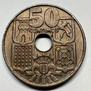 50 Centimos Spanien 1953 - Münze #C-015 - Bild 1 von 2