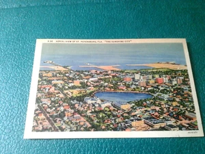 FLORIDA: VISTA AÉREA DE SAN PETERSBURGO, FLA - "LA CIUDAD DEL SOL" - BONITA TARJETA - Imagen 1 de 3